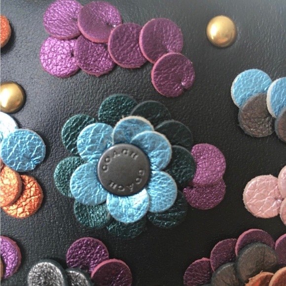 Coach Rare Multicolor Floral Embellished Clutch - Picture 5 of 8